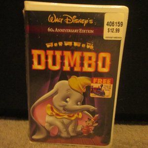 Walt Disney's Dumbo 60th Anniversary Edition VHS, Clam Shell in Original Wrap